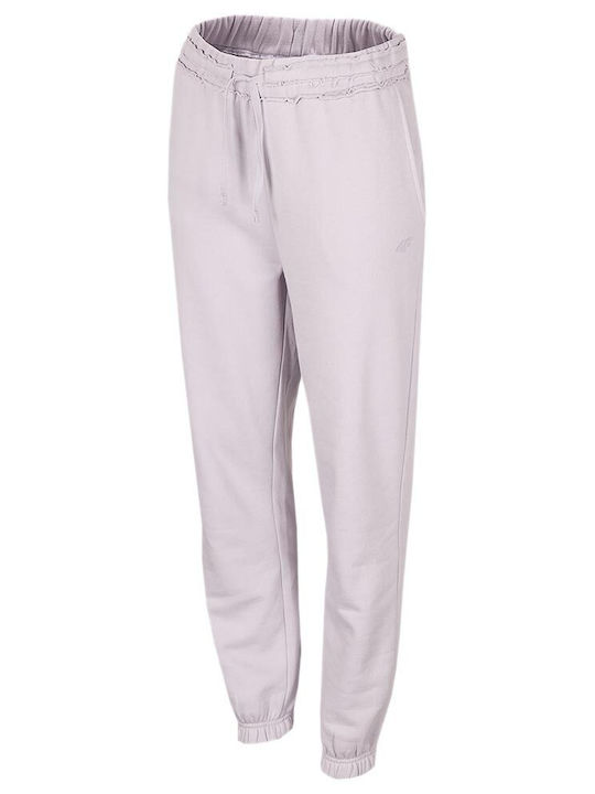 4F Pantaloni de trening pentru femei cu cauciuc Violet