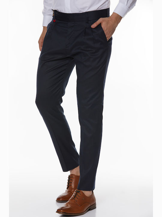 Παντελόνι Chino Ελαστικό σε Relaxed Εφαρμογή Navy Μπλε