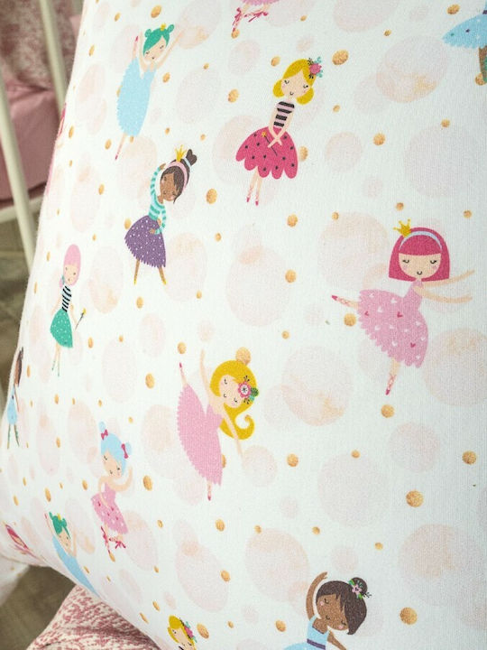 Teoran Kids Decorative Pillow Case Ballerina White 45x45cm