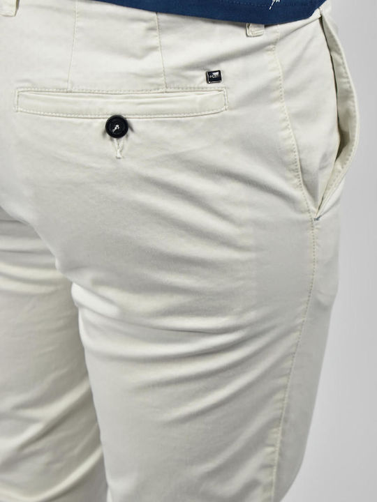 LC04-00012 Herrenhosen Chinos Schlank Passform Weiß