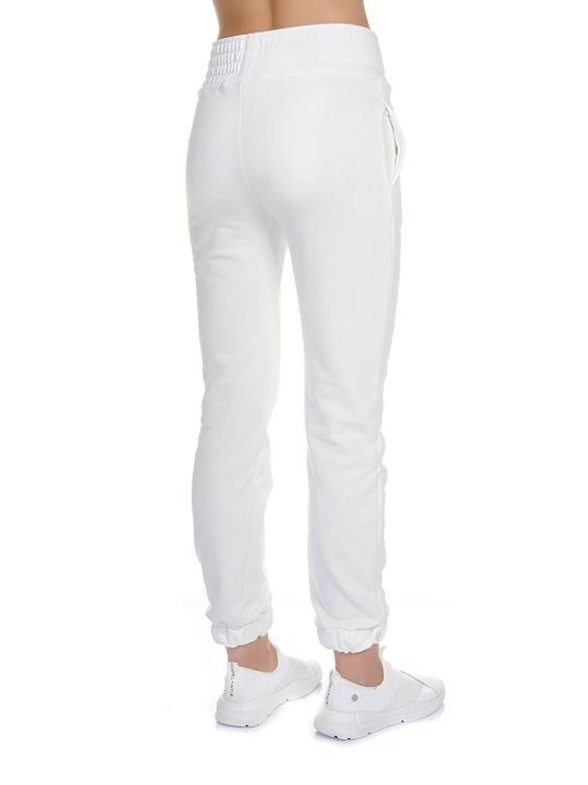 Kendall + Kylie Damen-Sweatpants Jogger Weiß