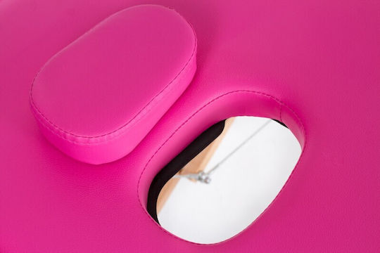 Rest Pro Classic 2 + Massage Bolsters Pat Masaj și Fizioterapie Portabil/Pliabil Roz din Lemn 192x70cm