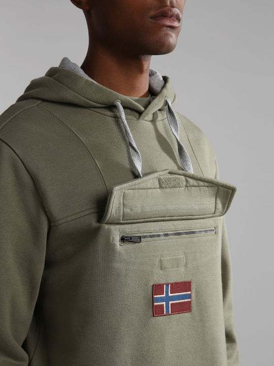 Burgee Wint 2 Sweatshirt with Hood Khaki
