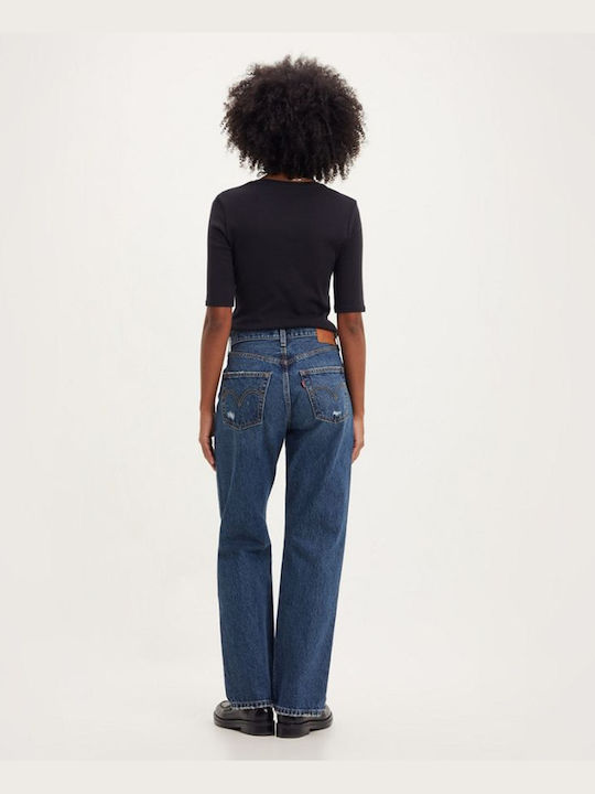 Levi's 90'S 501 Women's Jean Trousers with Rips in Straight Line