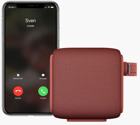 Fresh 'n Rebel Rockbox Bold S Waterproof Bluetooth Speaker 5W with Battery Life up to 12 hours Red