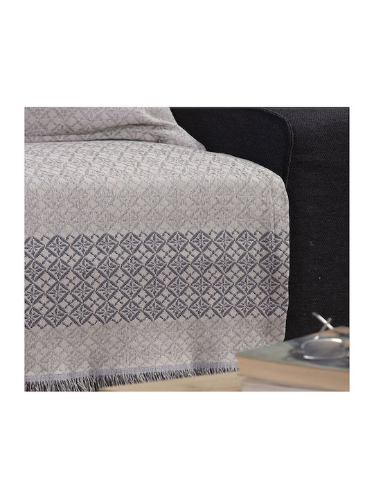 Nef-Nef Homeware Guaver Ριχτάρι Τριθέσιου Καναπέ 170x300εκ. Grey 032311