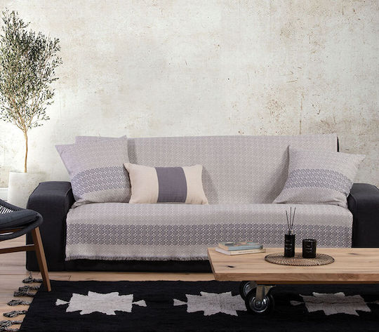 Nef-Nef Homeware Guaver Ριχτάρι Τριθέσιου Καναπέ 170x300εκ. Grey 032311