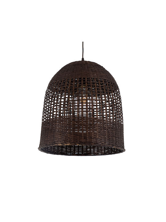 GloboStar Bora-Bora Pendant Light Single-Light Bell for Socket E27 Brown