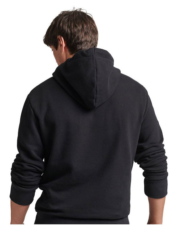 Superdry Vintage Corp Men's Sweatshirt with Hood and Pockets Black