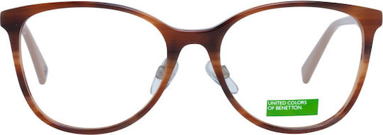 Benetton Weiblich Kunststoff Brillenrahmen Braun BEO1027 151