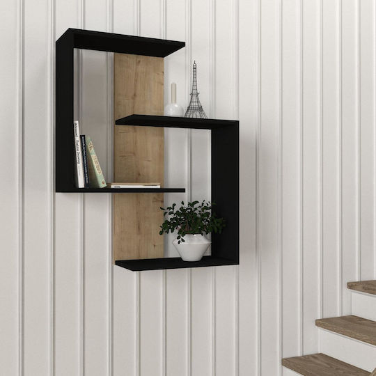 Shelf Ayanna Natural / Black 72x22x90cm