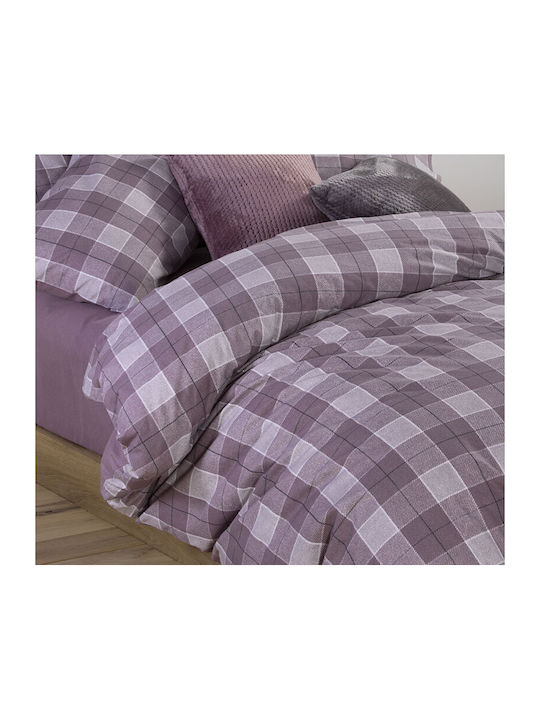 Nef-Nef Homeware Sheet Sets Single 160x260cm. Wildville 031918 Mauve 3pcs