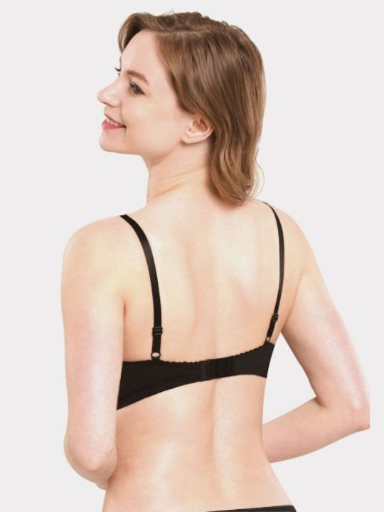 Norddiva Lingerie Triangle Triangle Bra without Padding Black