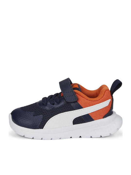 Evolve Run Mesh Kids Sports Shoes Running with Hoop & Loop Closure Blue