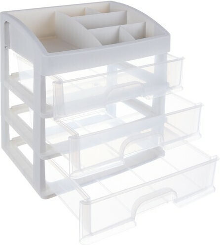 Soulima Cosmetic Organizer Case Transparent Cosmetic Organization Stand Base