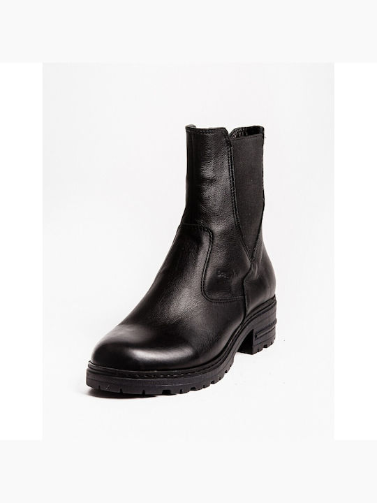 Boxer Leather Women's Chelsea Boots Black