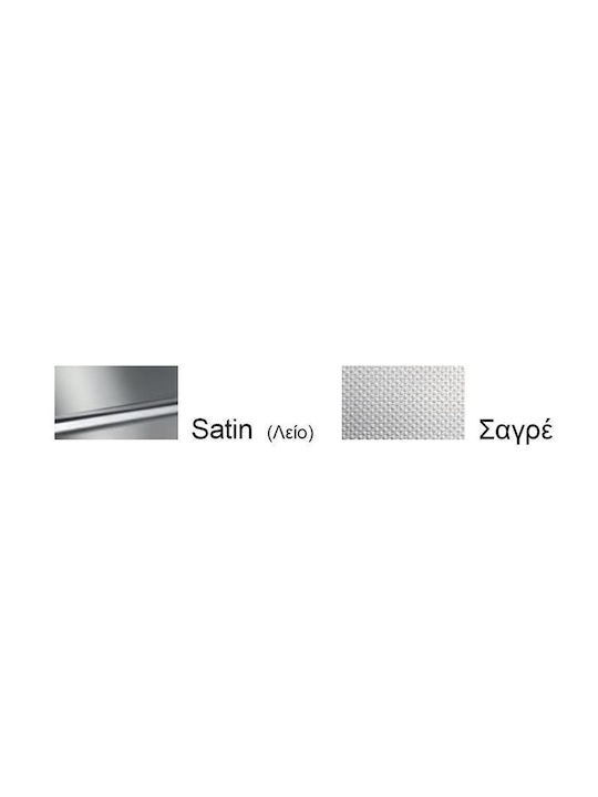 Apell Anniversario 8116 8116-110 Drop-In Sink Left Inox Satin W116xD50cm Silver