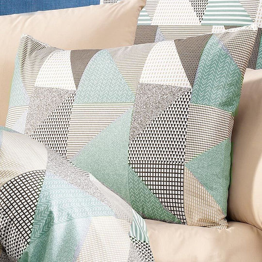 Dimcol Geometrical με Φάσα 330 Green - Beige 50x70cm 1935853141633087