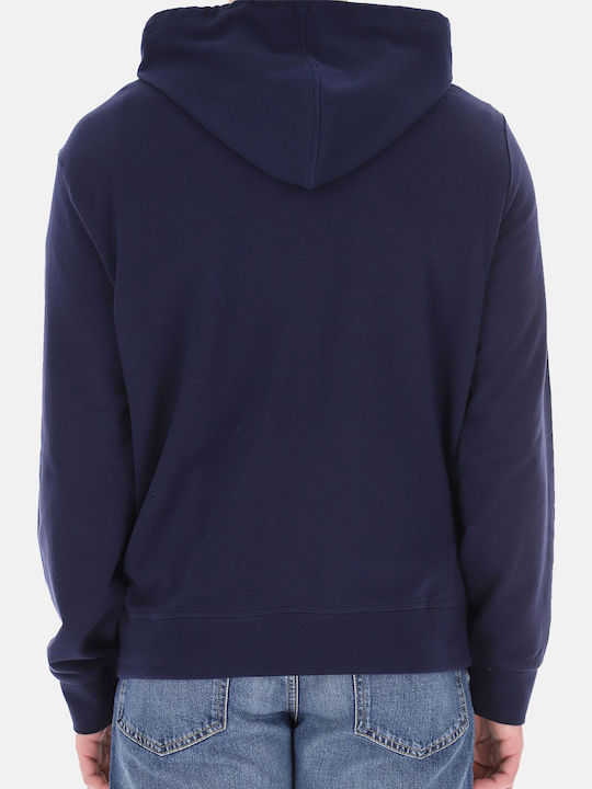 Ralph Lauren Men's Sweatshirt Jacket with Hood and Pockets Navy Blue