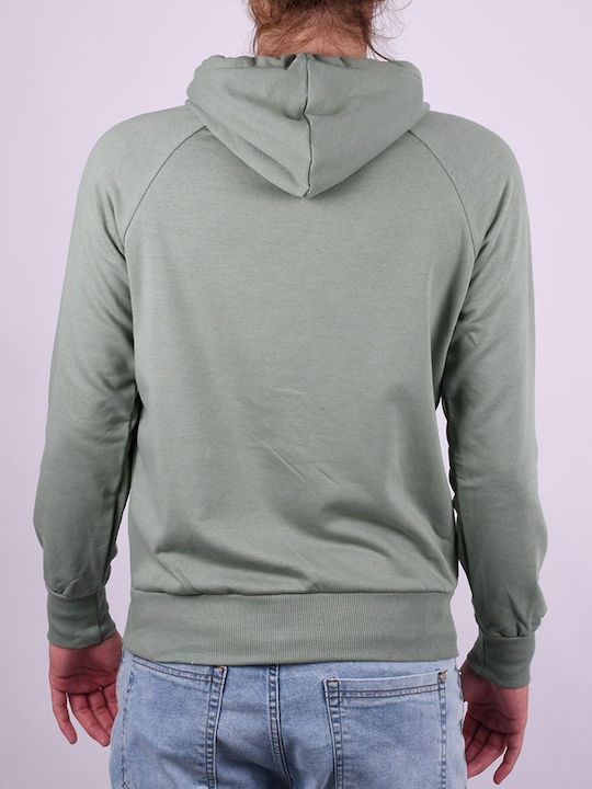 Paco & Co Men's Sweatshirt with Hood and Pockets Green