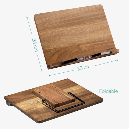 Lemnoasă Suport pentru citit în Culoare Maro 1buc 24x33cm
