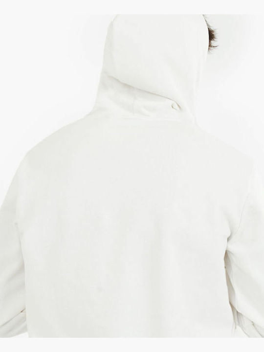 Archive Shield Sweatshirt with Hood White
