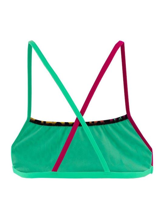 Jungleglare Allover Cross Back Бикини Спортен сутиен Животински принт