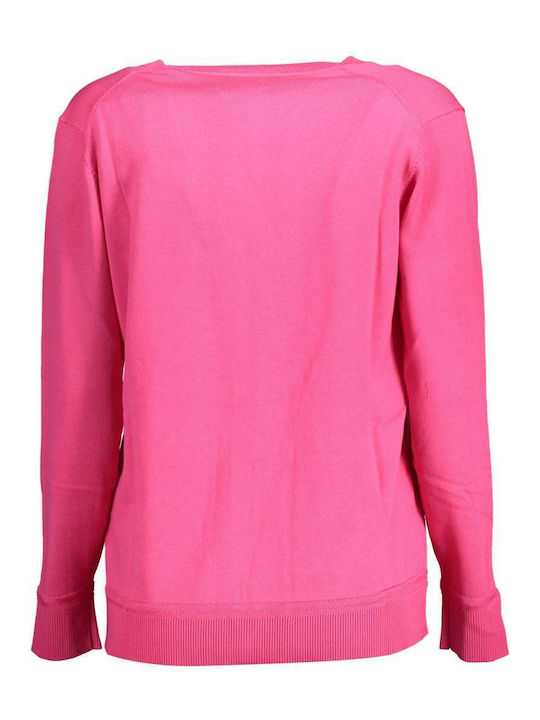 Gant Κοντή Γυναικεία Πλεκτή Ζακέτα σε Ροζ Χρώμα