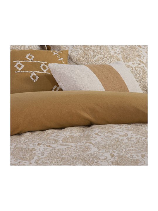 Nef-Nef Homeware Комплект Плик за Завивка Памучен Единичен с Калъфка 160x230 Honor Mustard