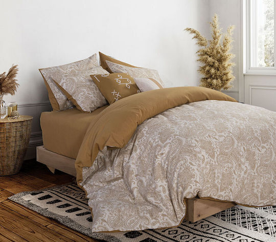 Nef-Nef Homeware Σετ Μονή 160x230cm Honor Mustard
