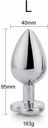LateToBed AfterDark Anal Plug & Heart Jewel Анална тапа Large Blue Sapphire