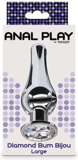 ToyJoy Diamond Bum Bijou Anal Plug Large Silver 13cm