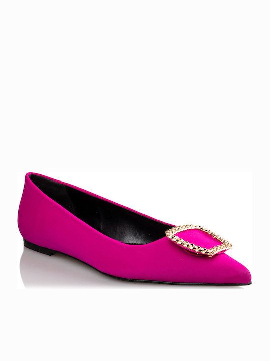 Envie Shoes Σατέν Γυναικείες Μπαλαρίνες Μυτερές σε Φούξια Χρώμα Envie Shoes Σατέν Γυναικείες Μπαλαρίνες Μυτερές σε Φούξια Χρώμα