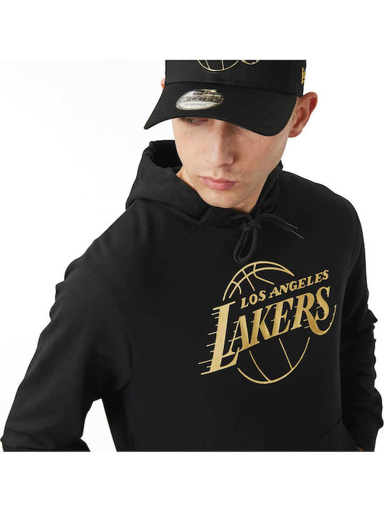 New Era Los Angeles Lakers Φούτερ Μαύρο με Κουκούλα