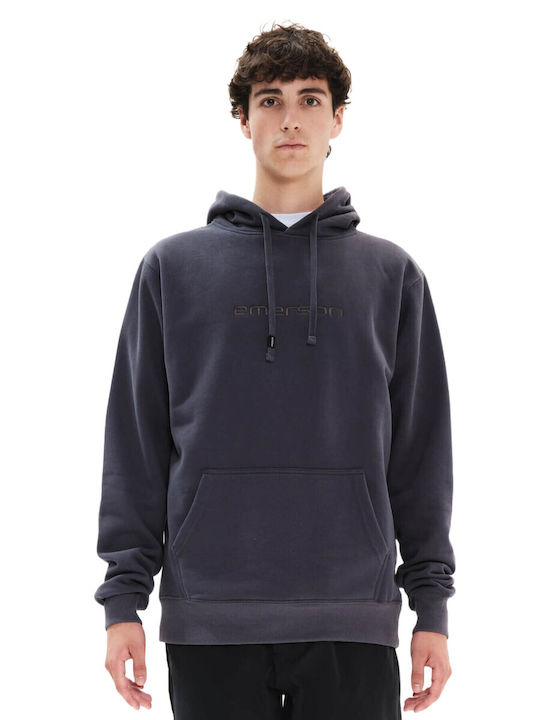 Emerson Herren Sweatshirt mit Kapuze und Taschen Stone Grey