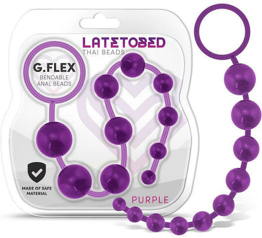 LateToBed G. Flex Anal Perlen Lila