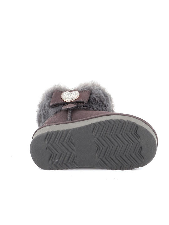 Olivia Ghete Copii din Suede cu Velcro Gri