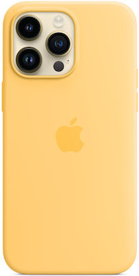 Apple Silicone Case with MagSafe Umschlag Rückseite Silikon Sunglow (iPhone 14 Pro Max)