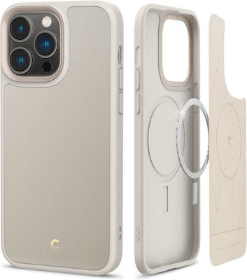 Spigen Cyrill Kajuk Mag Umschlag Rückseite Synthetisches Leder / Silikon Cream (iPhone 14 Pro) ACS05027