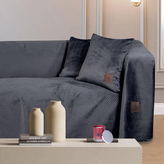 Greenwich Polo Club 2798 Three-Seater Sofa Throw Velvet 180x300cm Dark Gray