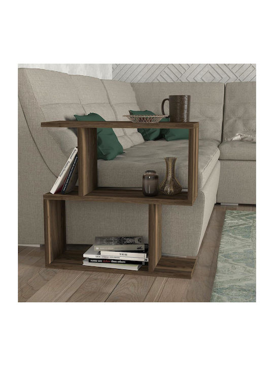 Rectangular Side Table Mathraki Wooden Brown L60xW20xH60cm.