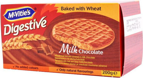 Mcvitie's Μπισκότα Digestive με Επικάλυψη Σοκολάτα Γάλακτος 200gr
