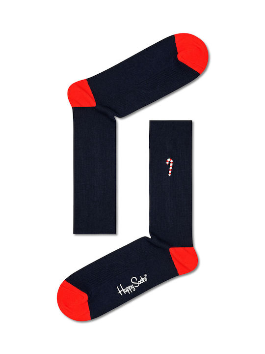 Happy Socks Candy Cane & Cocoa Ανδρικές Κάλτσες Black/Blue 2Pack Happy Socks Candy Cane & Cocoa Ανδρικές Κάλτσες Black/Blue 2Pack
