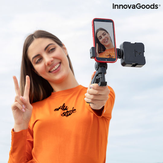 InnovaGoods Selfie Stick Τρίποδο Κινητού Bluetooth με Φωτισμό Μαύρο