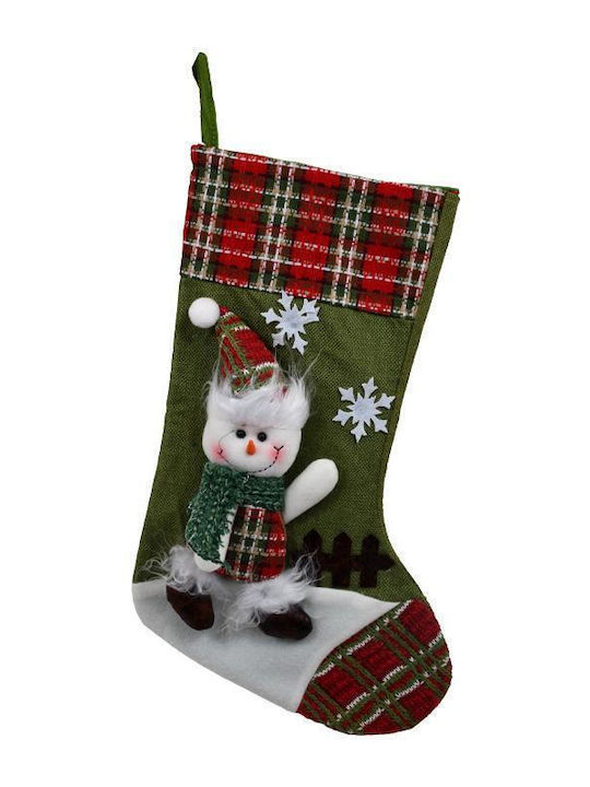 Fylliana Christmas Decorative Socks with Santa Claus M27xP23xH50cm Red