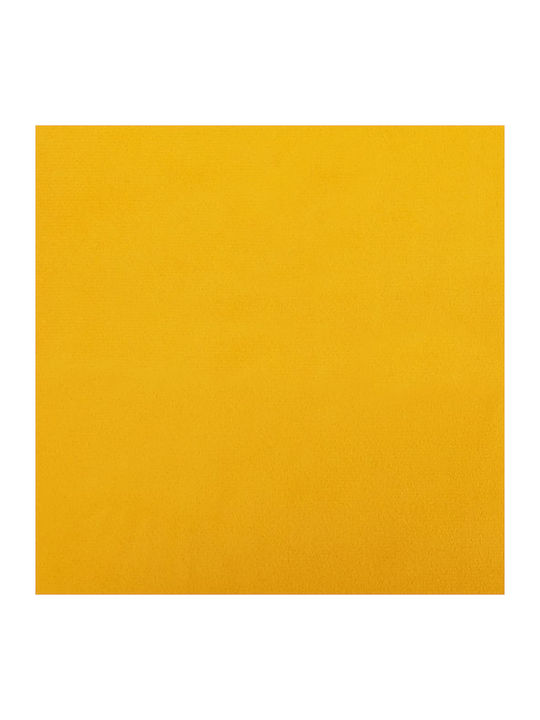 Dining Room Velvet Armchair Yellow 58x57x78.5cm 2pcs