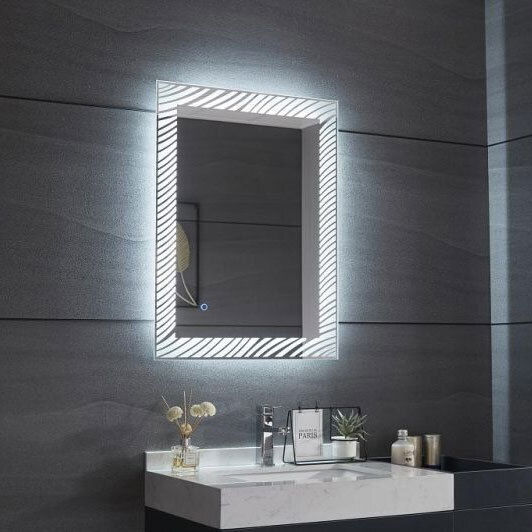 Gloria Grilia Ορθογώνιος Καθρέπτης Μπάνιου Led Αφής 60x80cm