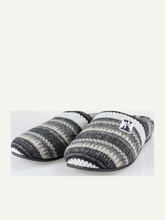 Men's Printed Slippers Gray