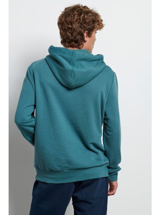 BodyTalk Men's Sweatshirt with Hood and Pockets Tattoo Green