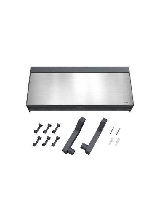 Metaltex Tango Wall Mounted Metallic Silver Paper Towel Holder 37.5x24.4x7cm 254412